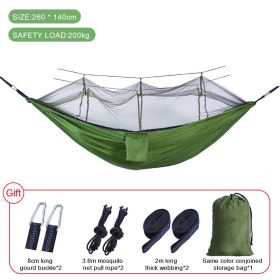 Sleeping hammock Outdoor Parachute Camping Hanging Sleeping Bed Swing Portable Double Chair wholesale (Option: ColorUpgrade light green)