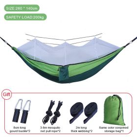 Sleeping hammock Outdoor Parachute Camping Hanging Sleeping Bed Swing Portable Double Chair wholesale (Option: ColorUpgrade mixed green)