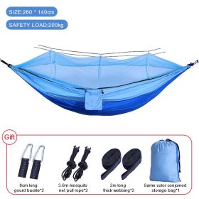 Sleeping hammock Outdoor Parachute Camping Hanging Sleeping Bed Swing Portable Double Chair wholesale (Option: ColorUpgrade mixed blue)