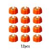 12/24pcs Halloween Pumpkin Candle Light Pumpkin Lantern Lamp Ornaments Ghost Festival Props Halloween Party Supplies Home Decor
