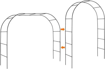 Black Garden Arch Arbors, Trellis for Climbing Plants Outdoor 6-8ft, Two Way Assemble Wedding Decoration Metal Arch (Option: ColorGreen)