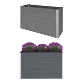 Garden Raised Bed WPC 59.1"x19.7"x35.8" Gray (Option: ColorGray)