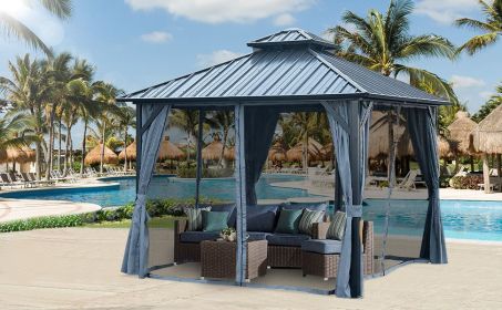 Luxembourg Gazebo (Powder Coated) (Option: Size10*12FT)