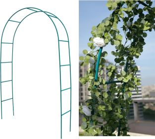 Black Garden Arch Arbors, Trellis for Climbing Plants Outdoor 6-8ft, Two Way Assemble Wedding Decoration Metal Arch (Option: ColorTurquoise)