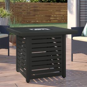 25" H x 30" W Steel Propane/Natural Gas Fire Pit Table (Option: Black1)