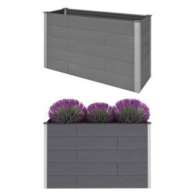 Garden Raised Bed WPC 59.1"x19.7"x35.8" Gray (Option: ColorGrey)