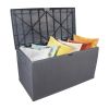 120gal 460L Outdoor Garden Plastic Storage Deck Box Chest Tools Cushions Toys Lockable Seat Waterproof