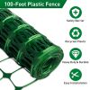 Safety Fence 4'x100' with 100 Zip Ties, Plastic Mesh Fencing Roll, Temporary Reusable Netting for Snow Fence, Garden, Construction and Animal Barrier