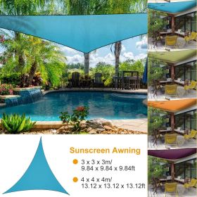 9.84ft Shade Sail Patio Cover Shade Canopy Camping Sail Awning Sail Sunscreen Shelter Triangle Cover (Option: ColorBlue)